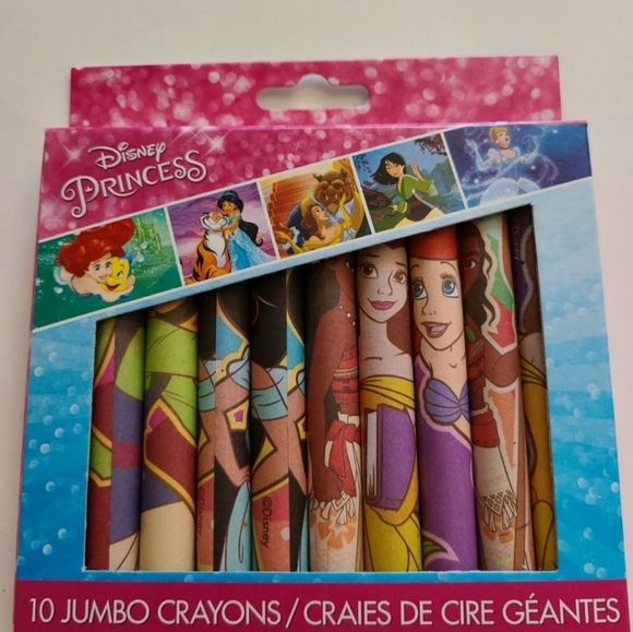 Disney Princess Jumbo Coloring Books Lot of 2 with One Set of Crayons - Picture 4 of 5